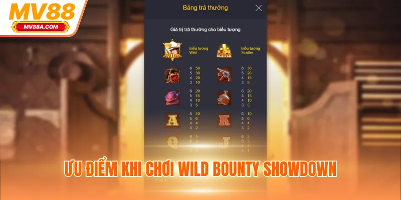 Nổ Hũ Quyết Chiến Tiền Thưởng - Hốt Triệu Xu Vàng Mỗi Ngày 4 Ưu điểm khi chơi Wild Bounty Showdown