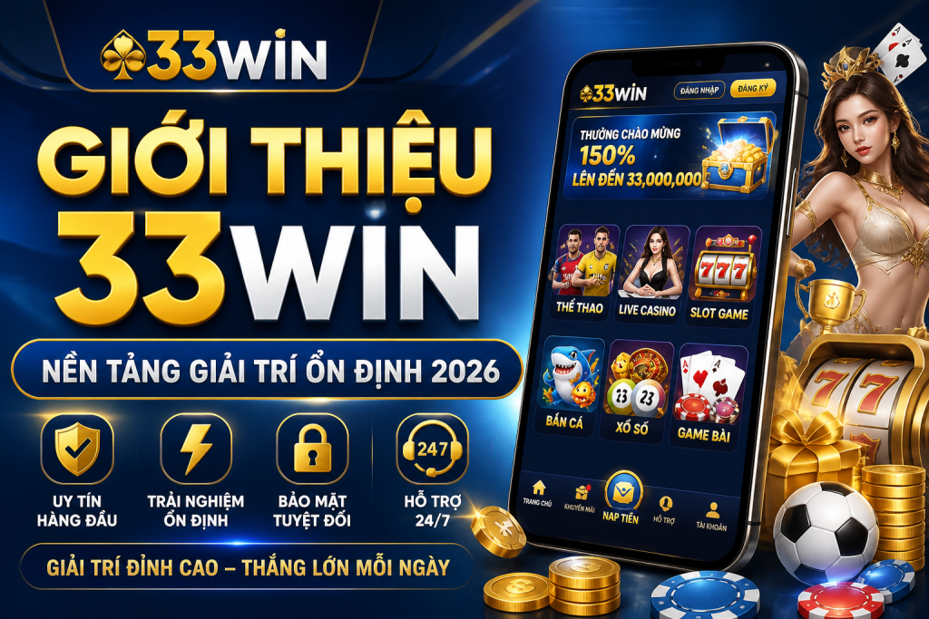 Giới Thiệu 33win – Nền Tảng Giải Trí Ổn Định 2026 1 Giới Thiệu 33win – Nền Tảng Giải Trí Ổn Định 2026